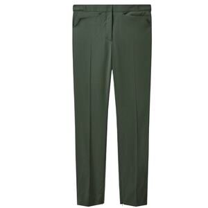 NWT Women's COS Straight Leg Wool Trousers in Dark Green